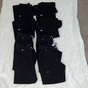 4 pair of Black Figs Scrub Sets Front pocket shirts and joggers. Please read ⤵️